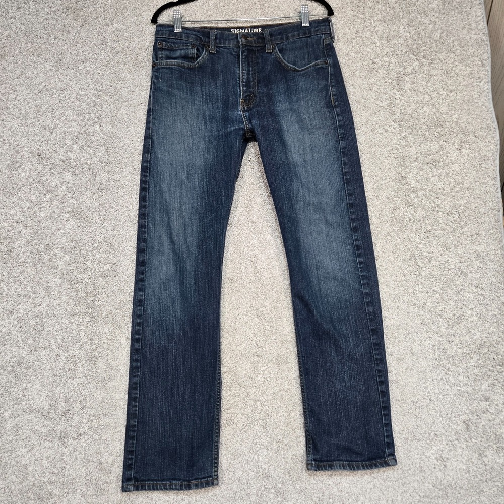 Levi Strauss Signature jeasn S41 dark wash‎ straight fit mens 32x32 stretch